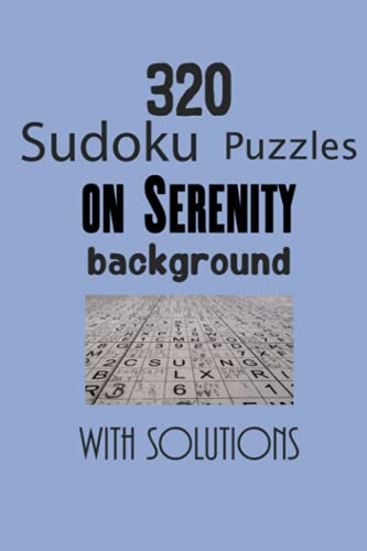 320 Sudoku Puzzles on Serenity background with solutions #92A8D1: Have a blast with Sudoku puzzles