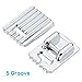 Kalevel 3pcs Pintuck Presser Foot 5 7 9 Groove with Twin Stretch Double Needle Set for Singer, Brother, Babylock, Janome, Elna, Euro-Pro, Simplicity, White (4pcs Set)