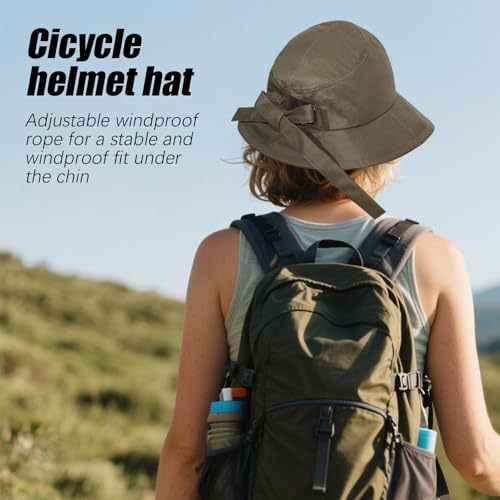 Casco de bicicleta portátil ajustable con ala ancha contra el sol 2