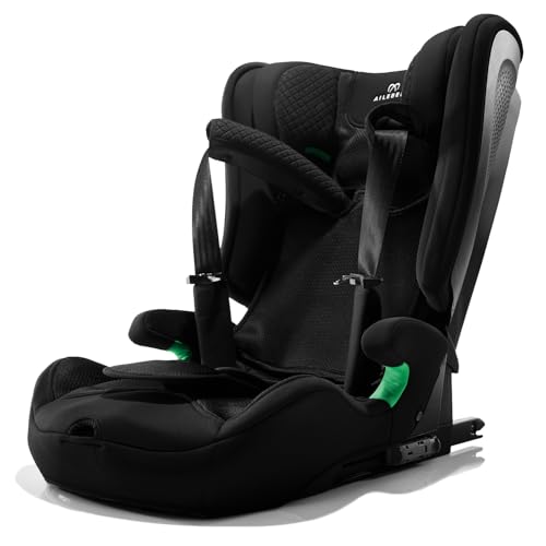 カーメイト(エールベベ) チャイルドシート 1歳頃から使える ロングユース設計 安全基準(R129) ジュニアシート らくらくISOFIX取付 ジャンピングハーネス搭載 除菌 Agピュア 洗濯機丸洗いOK パパットR2 オフブラック CF235