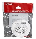 Avec moustiquaire. Nicoll 71694 Grille Adapt s/Tub d125 AV. moust gatm125, Blanc