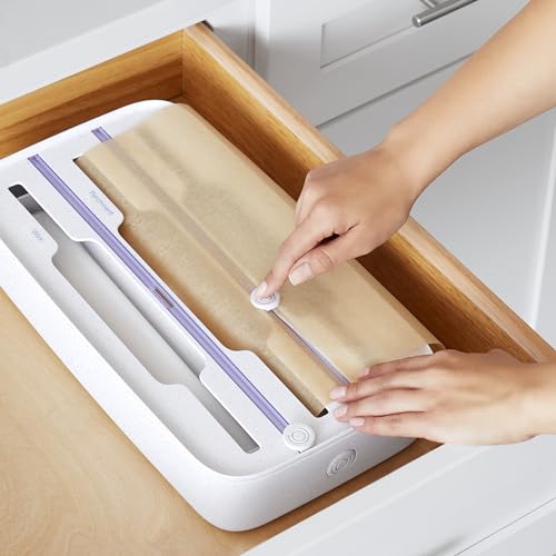 YouCopia StoraRoll Wrap Dispenser, 3-in-1, Drawer Organizer for Foil, Plastic Wrap, Parchment and Wax Paper with Safety Cutters and Labels for Kitchen Organization - Thumbnail 5
