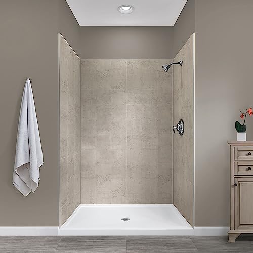 Miseno MSW784834 ReadySet 48\" X 34\" X 78\" Five Panel Alcove Shower Wall Kit - Sandstone