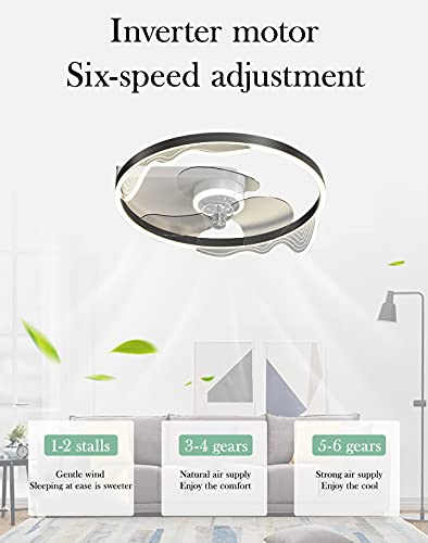 Ventilateur de plafond avec lampe et télécommande pour chambre