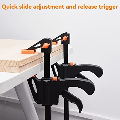 Lytool Clamps Set, 8pcs Quick Grip Clamps(4 inch, 6 inch, 8 inch, 10 inch), Clamps for Woodwork Ideal for Fast and Easy Clamping Applications, Woodworking and DIY Projects