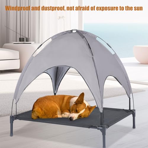 Für Hunde im Freien, Innenzelt für Haustiere, tragbar, robust und sicher, mit Sonnenschutz und Belüftung für kleine, mittelgroße und große Rassen, Reisen, Camping, Outdoor, Garten-8