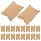 IMIKEYA 20 Cajas de Papel Dorado para Dulces Forma de Almohada, Pequeñas Cajas para Regalos y Recuerdos en Shower o Decoración Central