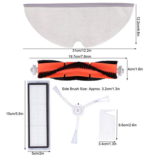 Staubsauger-Mopp-Ersatz, Hauptbürsten-Mopp-Tuch-Ersatzkit, Kehrmaschinen-Zubehörteile, Passend für 1C Kehrmaschine