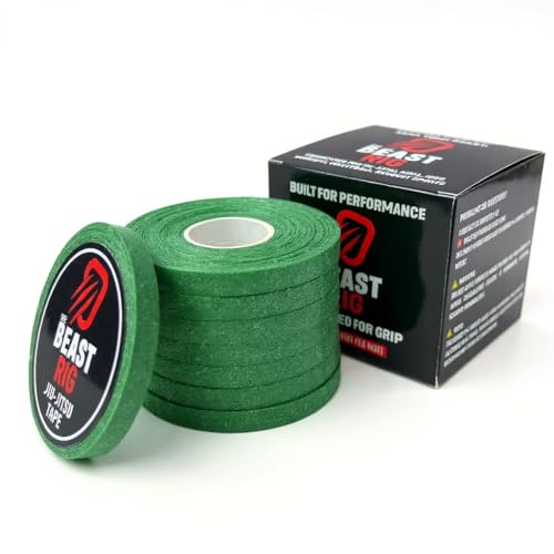 The Beast Rig Athletic Tape for Jiu-Jitsu (BJJ), Judo, MMA, Crossfit, Volleyball and Racket Sports (8 Rolls - 45 feet per roll) (Green)