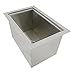 SUNSTONE B-IC14 Over/Under Height Single Basin Insulated Wall Ice Chest with Cover, 14
