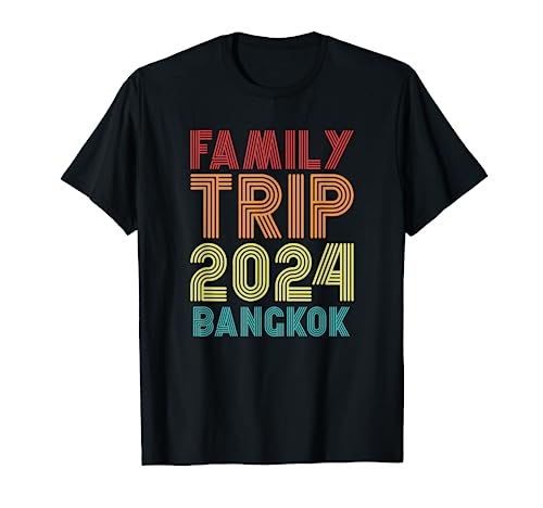 Family Trip 2024 Bangkok Vacation Matching Retro Vintage Camiseta