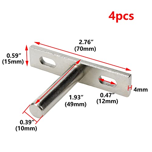 Antrader 4 Piece Floating Shelf Brackets, 2" Concealed Hidden Shelf Supports Decorative Shelf, Package Includes Screws And Wall Plugs (Silver) #TOP1
