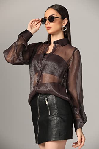 Image of GRECIILOOKS Shirt for Women | Women Shirt | Long Shirt for Women | Shirt Tops for Women | Oversized Shirt for Women