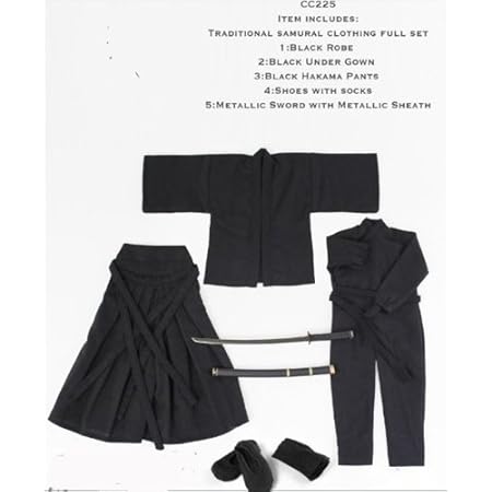 Amazon 日本江戸時代 忍者武士 袴 フィギュア衣装 １ ６ フィギュア ドール 通販