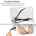 FERYES Toenail Clippers for Ingrown or Thick,Fungal or Ingrown Toenails - Large Handle Toenail Cutters - 4R13 Stainless Steel - Podiatrist Recommended,FL-N20,BLACK