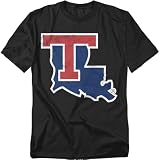 Louisiana Tech University Official Primary Logo Unisex Adult, Black, M