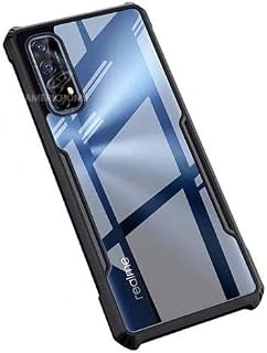 Americhome Clear Case Back Cover Bumper Back Cover Compatible with Realme Realme 7 (Black Transparent)