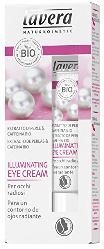 Lavera Illuminating Eye Cream - Crema Contorno de Ojos - Iluminadora Extracto de perlas & cafeína bio cuidado facial biológico - cosméticos naturales 100% certificados - 15 ml