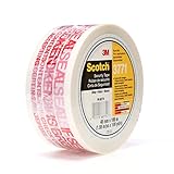Scotch Printed Message IF SEAL IS BROKEN CHECK CONTENTS BEFORE ACCEPTING Box Sealing Tape 3771 White, 48 mm x 100 m, Conveniently Packaged (Pack of 1)
