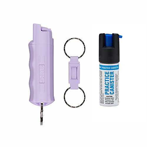 Image of Sabre Pepper Spray - Quick Release Keychain for Easy Carry & Fast Access, Max Police Strength Self Defense OC Spray with UV Dye, 10 Sec. Spray Time, Finger Grip - Faster Aim, 0.54 fl oz,Secure Safety