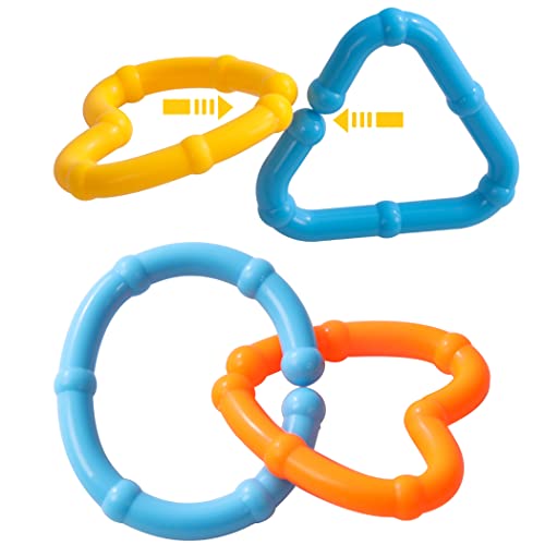 Colvwofa 50Pcs Baby Rings Toy Links Plastic Babies Teething Ring Attach Baby Toys To Strollers Or Carrier Seat Or Baby Bouncers For Infants #TOP2