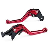 1 Pair of Short Red Adjustable Motorcycle CNC Brake Clutch Levers Fit For KAWASAKI NINJA 650R(ER-6f/6n) 2006-2008