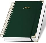 ALKALO Spiral Notebook Journal, 328 Pages Linen Hardcover College Ruled Notebook, Lined Thick Journals for Women Men, A5 Thick Spiral Journal for Writing, 100GSM Paper, Cute Notebooks for Work School