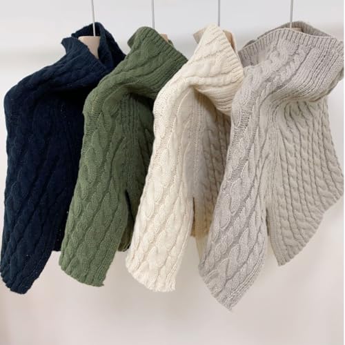 Scarf, Knitted Scarf False Collar Shawl For Women Neck Wrap Turtleneck Collar Scarf2