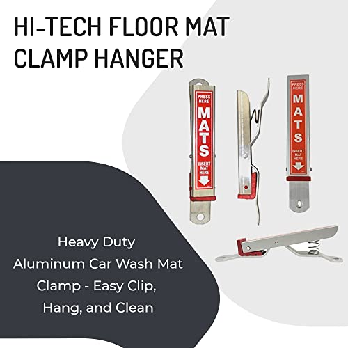Hi-Tech Car Wash Mat Clamps, Floor Mat Holders Are Available In 6 Colors (4 Pack) (Red) #TOP4