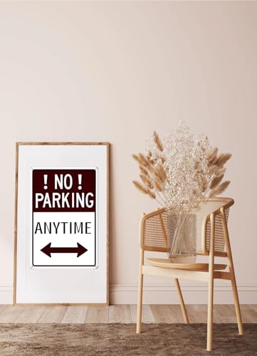 Carastora 'No Parking' Sign with Arrow - 8x12 Inch Metal Sign - Rust, Water and Fade Resistant - Easy to Install for Outdoor or Indoor Use, Perfect for Driveways, Roads or Garages — view 3