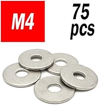 M4 Flat Washer, Zinc Plated Quantity - 75 Pcs