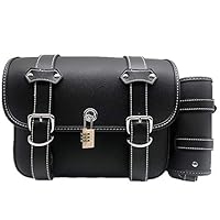 Amazon | バイク サイド バッグ レザー ハーレー ツール サドル 南京錠
