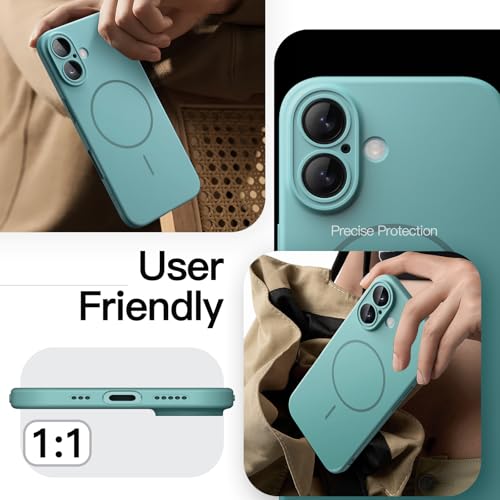 JETech Magnetic Slim Case for iPhone 16 6.1-Inch Compatible with MagSafe, Full Camera Lens Protection, Ultra-Thin Lightweight Matte Finish Minimalist Phone Cover (Teal) by JETech - Used condition - Image 7