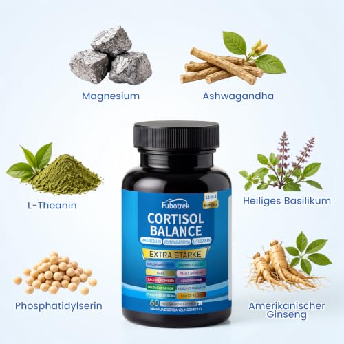 Cortisol Senken+ Myo - Inositol Kapseln, Cortisol Senken Cocktail mit L-Theanin, Ashwagandha, Magnesiumglycinat & Vitamin D3… – Ansicht 2