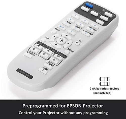 AuKing Projector Remote Control for Epson EB-108 2042 2142W 2247U 960W 970 980W 990U S39 S41 U42 W05 W140 W39 X39 X41 X450 S04 S130 S300 S31 U04 U130 U32 W04 W130 W31 W32 X04 X130 X300 X31 X350 X36