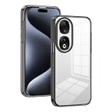 QiongniAN Compatibile con Honor 90 Cover,Compatibile con Honor 90 REA-AN00 REA-NX9 Custodia protettiva rigida in acrilico trasparente per PC rigida antiurto Black