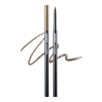 COSNORI Slim Eyebrow Pencil 02 Ginger Cookie - 2mm Micro-Fine Pencil Brow with Brush، Natural-Looking Brows، Long Lasting & Waterproof، Micro-Slim، Soft draw، 0.005oz 0.13g