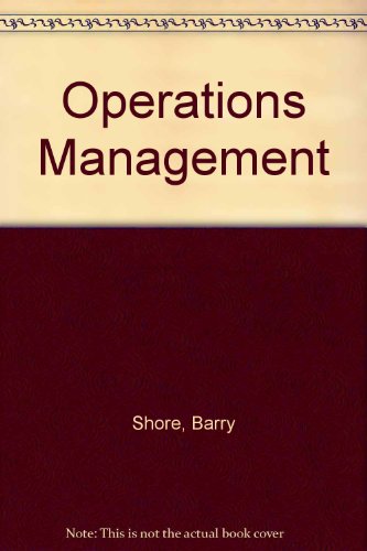 Operations Management (McGraw-Hill Series in Co... 0070570450 Book Cover