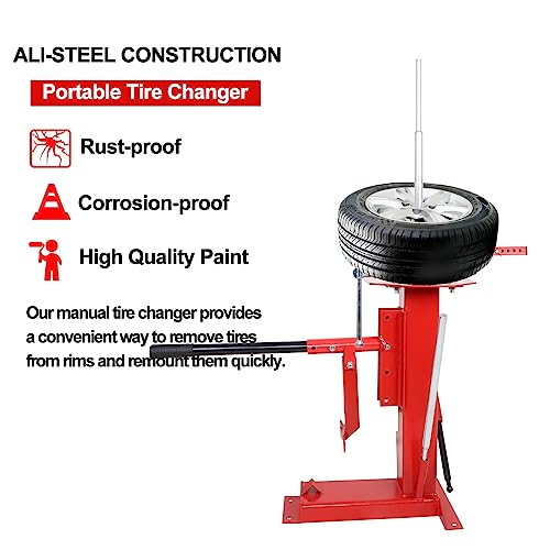 PRUNkuar Multi Manual Tire Changer, Portable Hand Bead Breaker Mounting Tool for 4\" to 16.5\" Tires ATV Wheel, for Motorcycles, Go-Karts, Trailers, Bikes, ATVs, Trucks