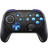 eXtremeRate Purple Blue Chameleon Repair ABXY D-pad ZR ZL L R Keys for Nintendo Switch Pro Contro...