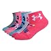 Under Armour Girls Multi Pack Quarter Sock, Neon Pink, 4-6 US