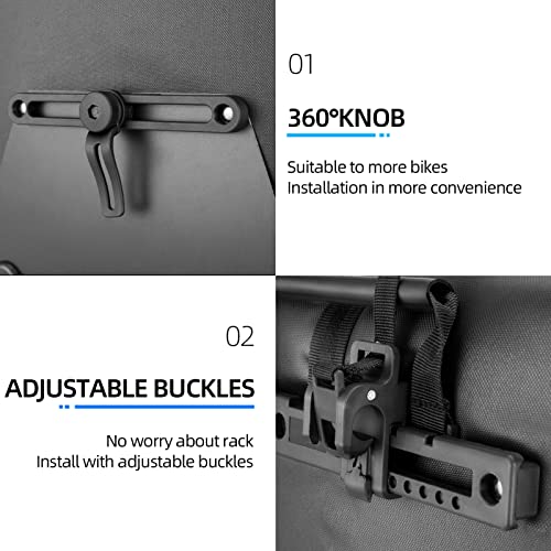 Rockbros Bike Rack Pannier Waterproof Bicycle Grocery Panniers For Bicycles 27L Large Capacity Rear Rack Bags Bike Pannier For Bike, Ebike Rear Rack #TOP4