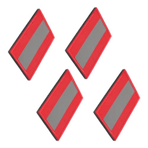 Ciieeo 4pcs Hook and Loop Reflective Arm Band for Night Safety, Red