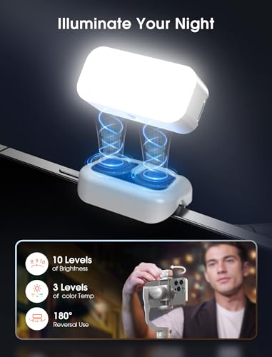 hohem iSteady XE Kit Gimbal Stabilizer for Smartphone,3-Axis Phone Gimbal,Magnetic Fill light, Portable and Foldable Stabilizer for iPhone&Android,Vlog Stabilizer for Video Recording,Max Payload 280g - Image 8