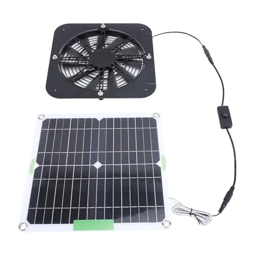 Ventilador Movido a Energia Solar, Exaustor Solar Portátil de 100 W, Painel Solar de 13,5 e Ventilad