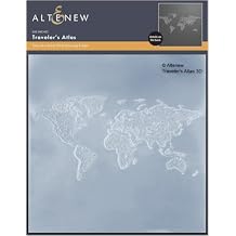 Altenew Travelers Atlas 3D Embossing Folder, Easy to Use Embossing Folders for Paper Crafting, Three-Dimensional Projects, Embossing Folders for Cardmaking, Scrapbooking, and Journaling
