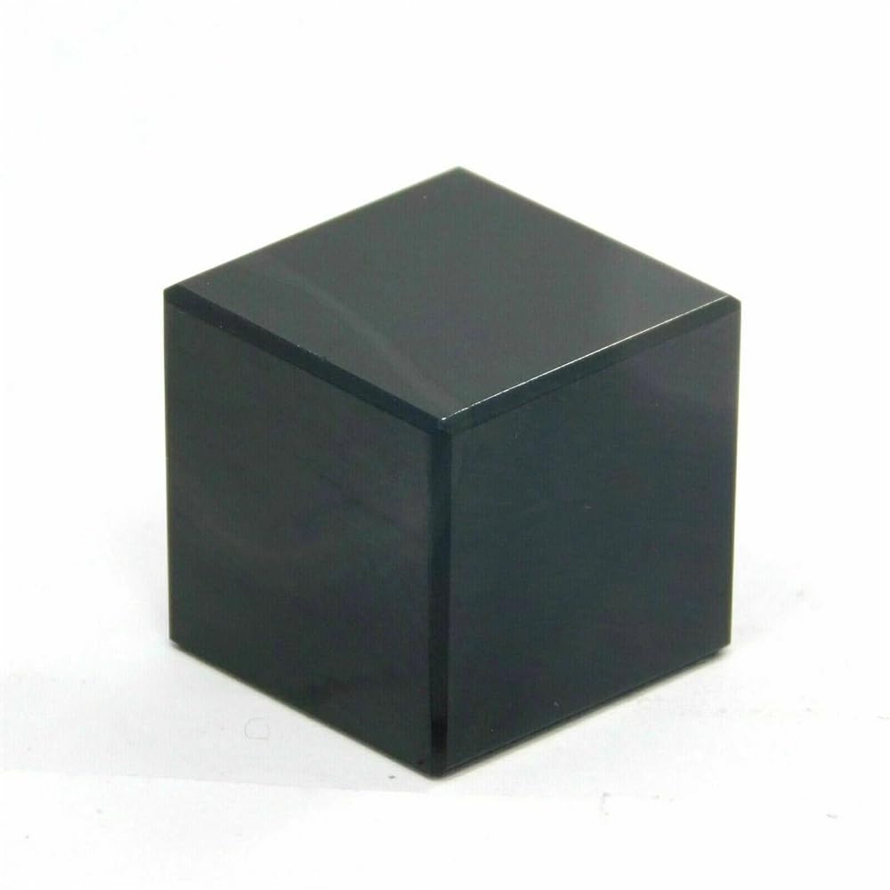 AARTERZZA 1pc 12cm Obsidian Square Quartz Crystal Rough Polished Cube Stone