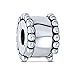Produktbild Perlenbesatz Kante Abstandhalter Stopper Perlen Charm für Frauen .925 Sterling Silber Snap Schließe passt europäisches Armband