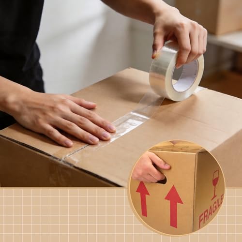 Image of 10 Pack 14 inch x 12 inch x 13 inch Wine Bottle Moving Boxes with Dividers Handles, Corrugated 12 Bottle Storage Carrier for Glassware, Bottles, Dishes Moving