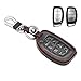 MECHCOS Compatible with fit for 2018 2017 2016 Hyundai Tucson Elantra Sonata Smart 4Buttons Leather Keyless Entry Remote Control Smart Key Fob Cover Case Protector Shell (NOT FIT Flip/Pop Out Key
